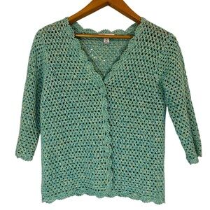 Vintage The TOG Shop Mint Green Cardigan size S